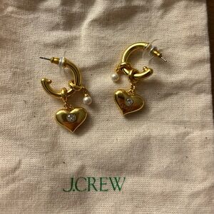 J. Crew Hearty Heart hoop earring for Valentine’s Day